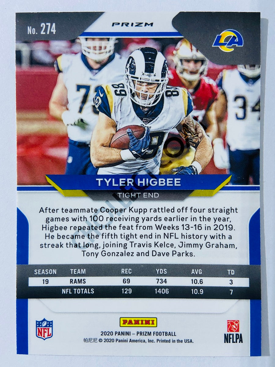 Tyler Higbee - Los Angeles Rams 2020-21 Panini Prizm Football Red/White/Blue Parallel #274