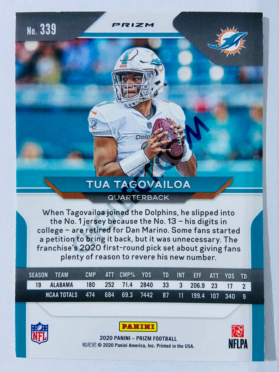Tua Tagovailoa - Miami Dolphins 2020-21 Panini Prizm Football Red/White/Blue Parallel RC Rookie #339