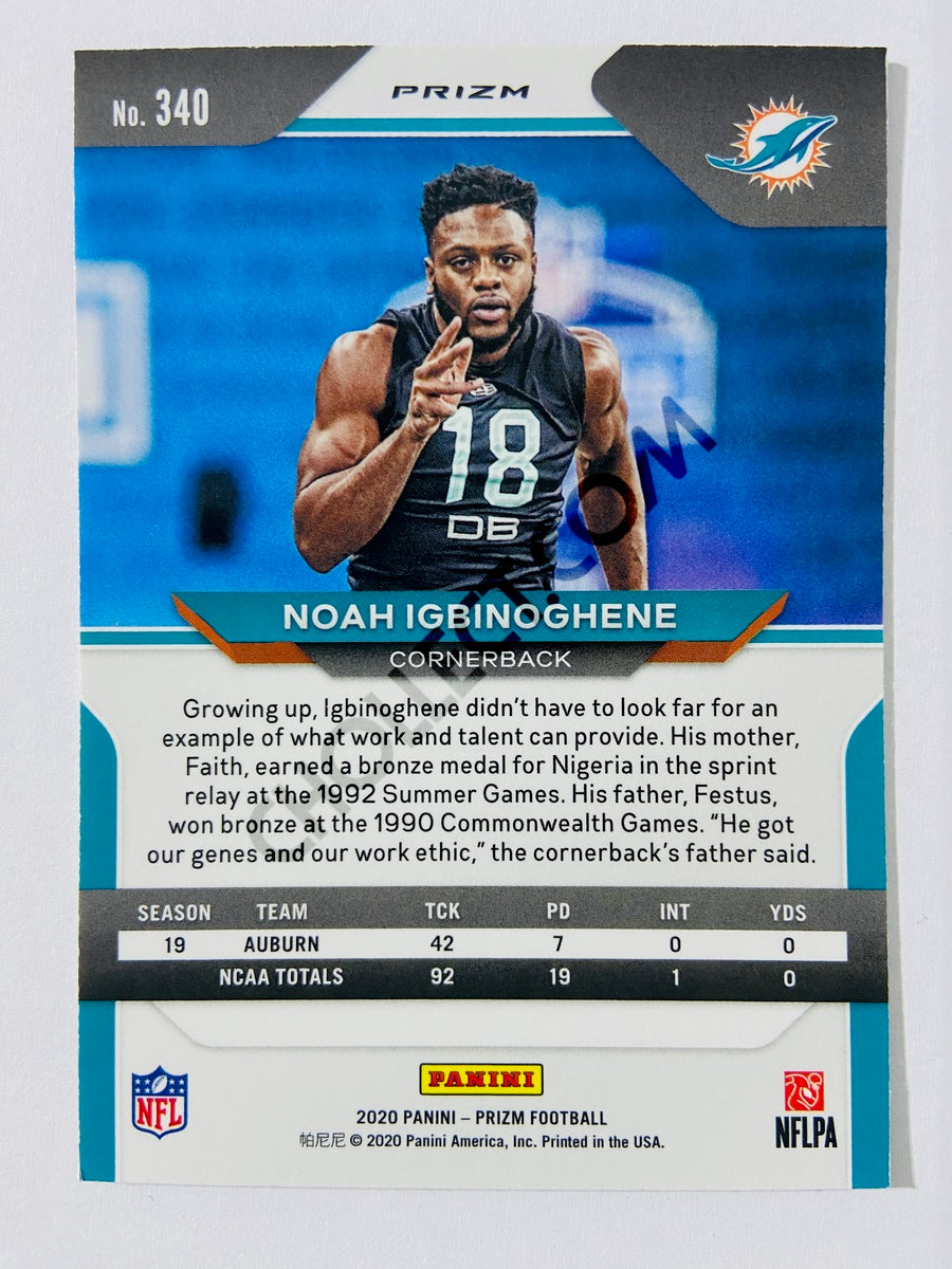Noah Igbinoghene - Miami Dolphins 2020 Panini Prizm Red/White/Blue Parallel RC Rookie #340