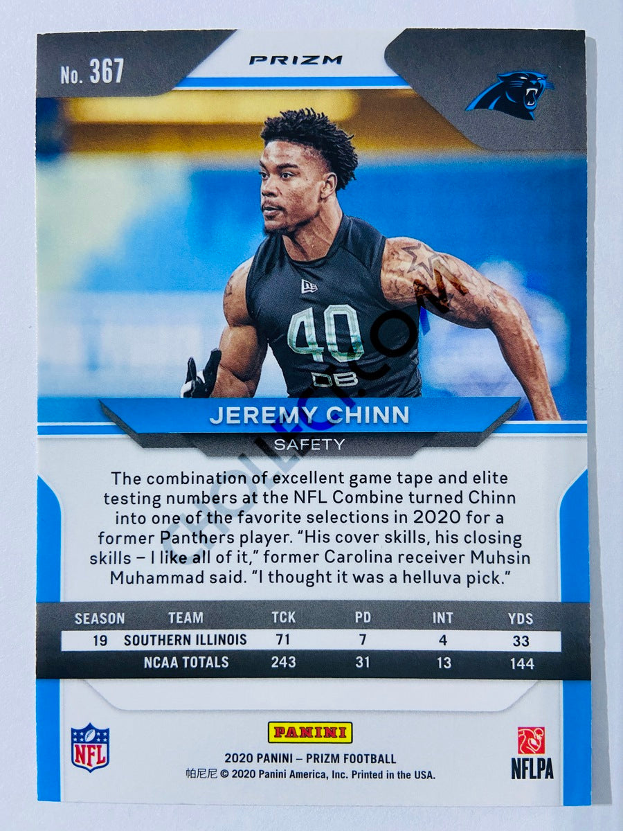 Jeremy Chinn - Carolina Panthers 2020-21 Panini Prizm Football Red/White/Blue Parallel RC Rookie #367