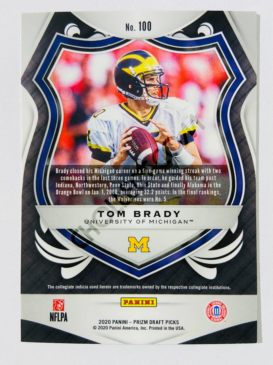 Tom Brady - Michigan 2020 Panini Prizm Draft Picks Crusade #100