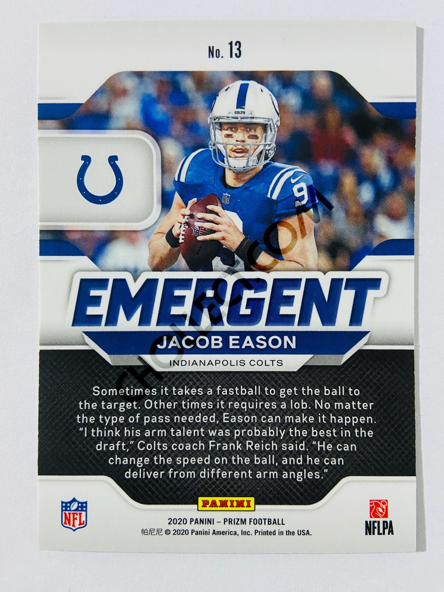 Jacob Eason - Indianapolis Colts 2020 Panini Prizm Emergent RC Rookie #13