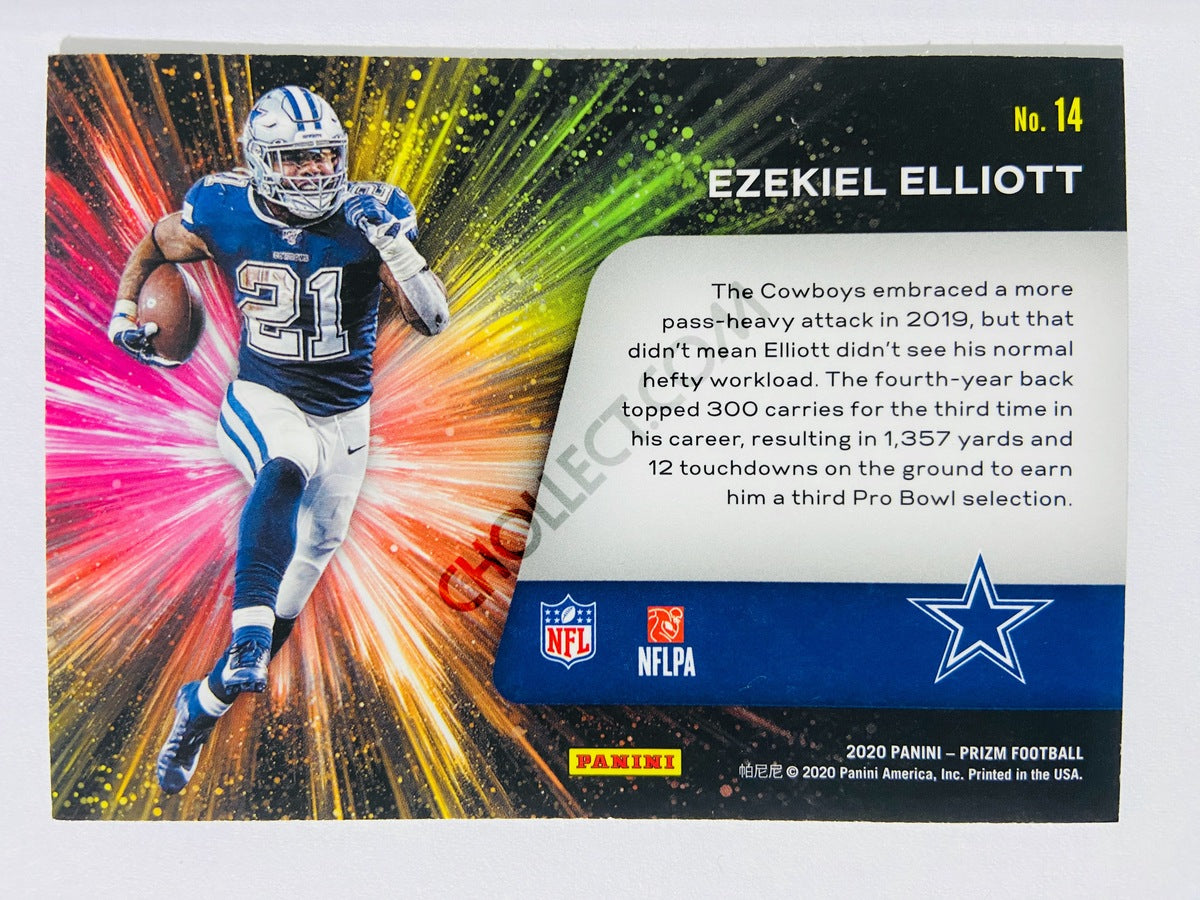 Ezekiel Elliott - Dallas Cowboys 2020 Panini Prizm Fireworks Insert #14