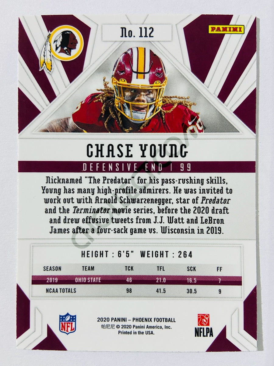 Chase Young – Washington 2020 Panini Phoenix Fanatics Fire Burst RC Rookie #112
