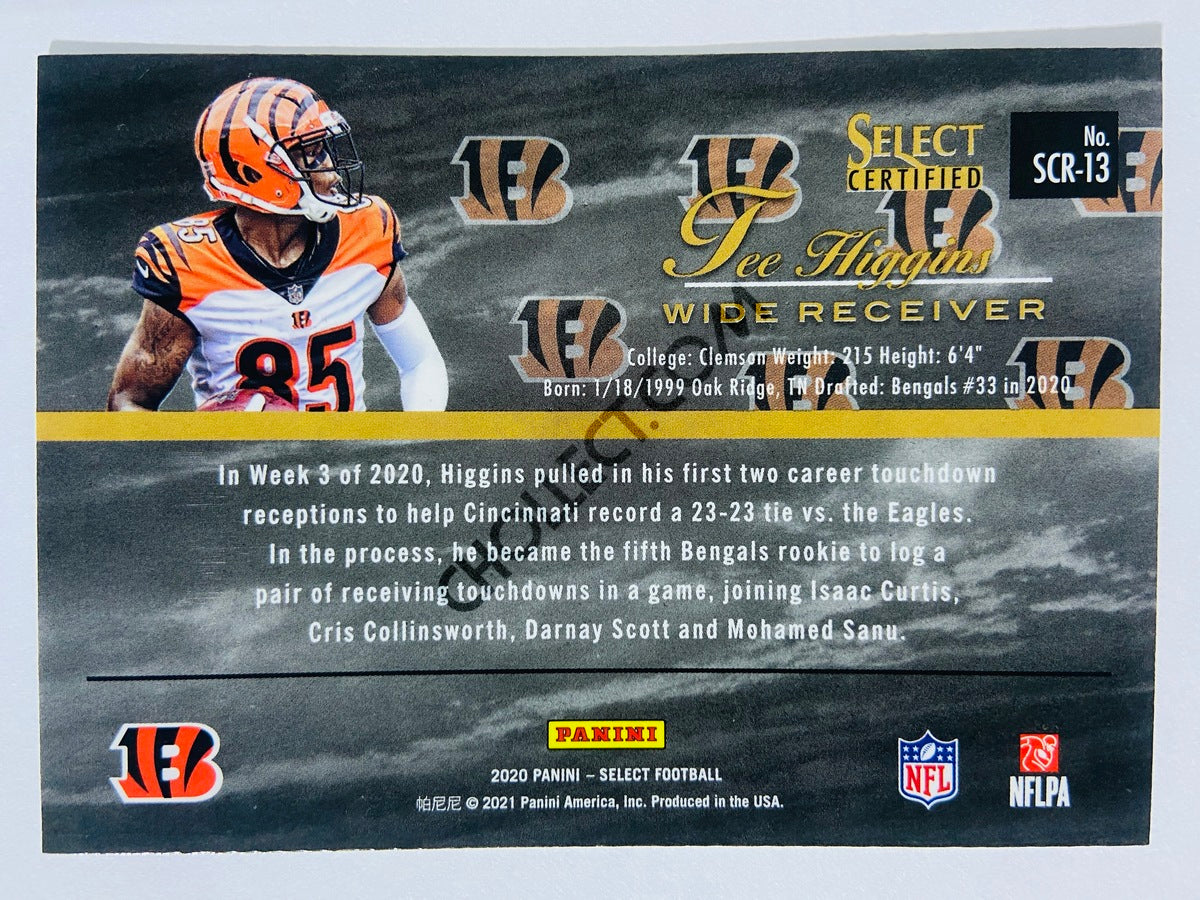 Tee Higgins - Cincinnati Bengals 2020 Panini Select Certified Insert RC Rookie #SCR13