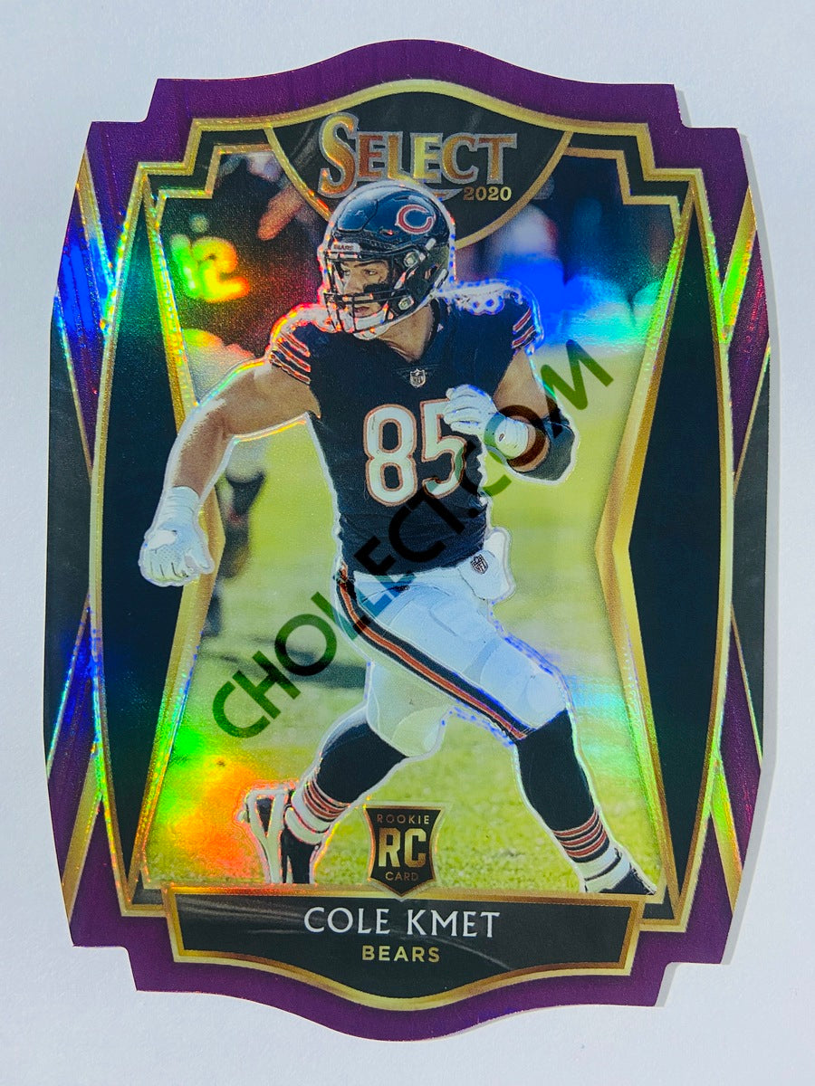 Cole Kmet - Chicago Bears 2020 Panini Select Premier Level Purple Die Cut RC Rookie #174