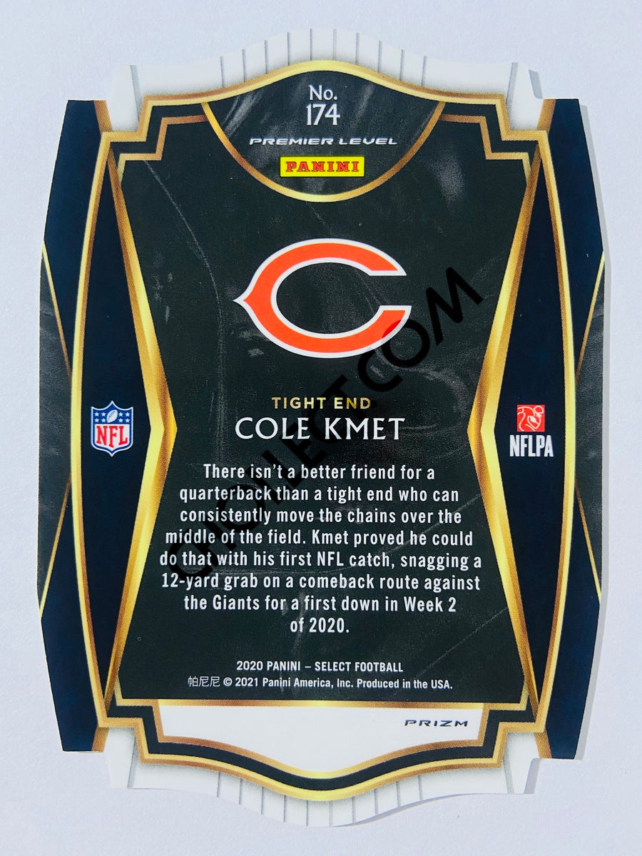 Cole Kmet - Chicago Bears 2020 Panini Select Premier Level Purple Die Cut RC Rookie #174