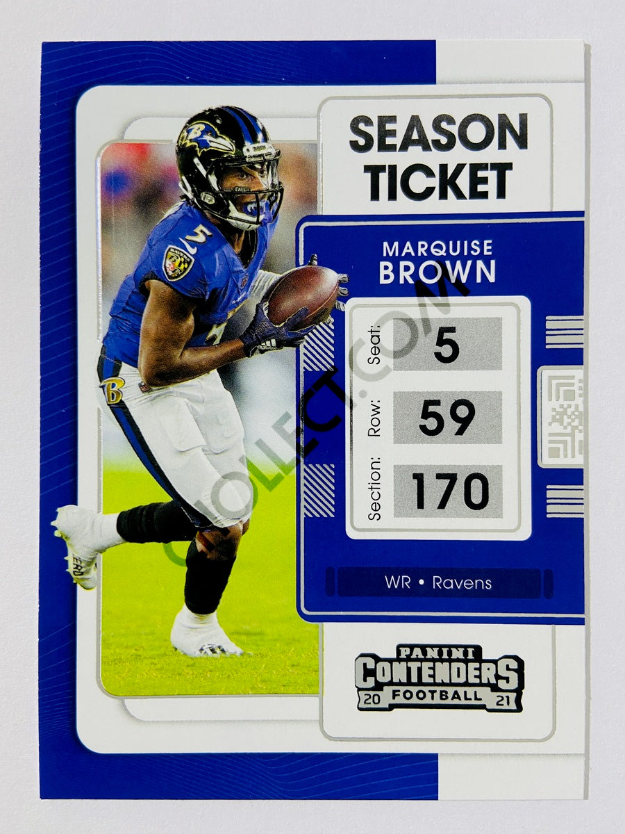 Marquise Brown - Baltimore Ravens 2021 Panini Contenders Season Ticket #8