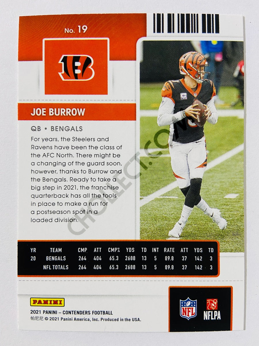 Joe Burrow - Cincinnati Bengals 2021 Panini Contenders Season Ticket #19