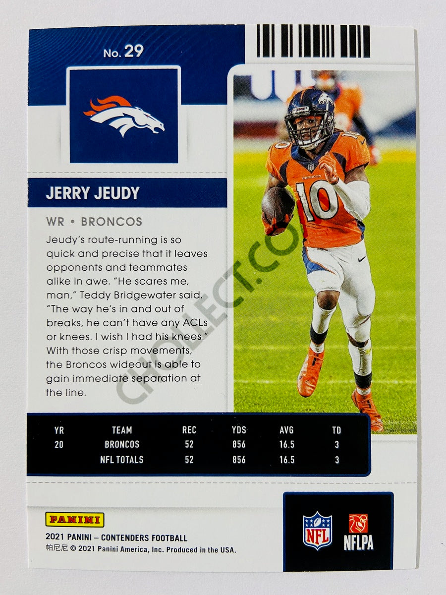 Jerry Jeudy – Denver Broncos 2021 Panini Contenders Season Ticket #29