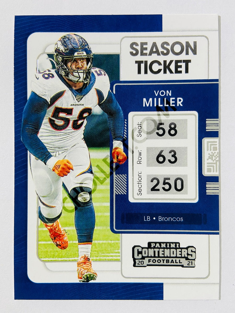 Von Miller – Denver Broncos 2021 Panini Contenders Season Ticket #30 –