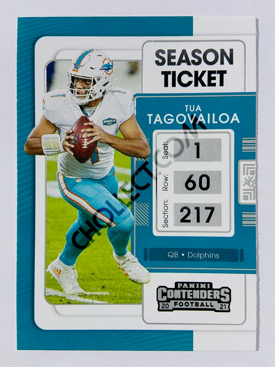 Tua Tagovailoa – Miami Dolphins 2021 Panini Contenders Season Ticket #60