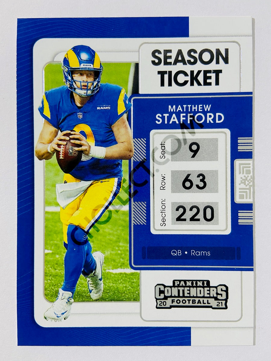 Matthew Stafford - Los Angeles Rams 2021 Panini Contenders Season Tick –