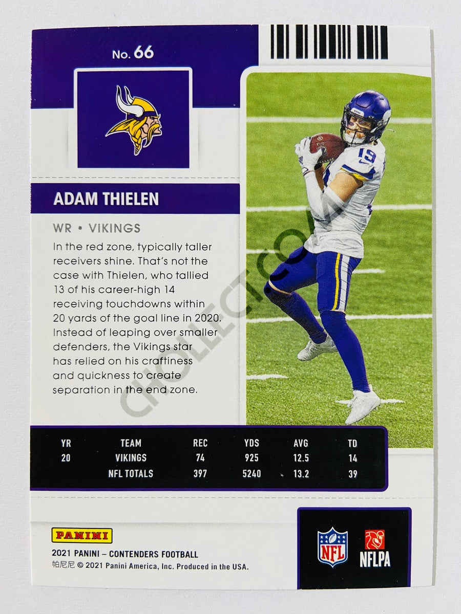 Adam Thielen - Minnesota Vikings 2021 Panini Contenders Season Ticket #66