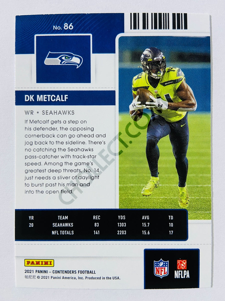 DK Metcalf - Seattle Seahawks 2021 Panini Contenders Season Ticket #86