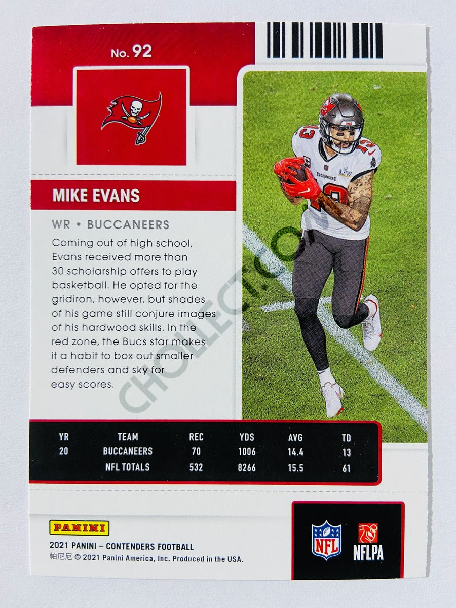 Mike Evans - Tampa Bay Buccaneers 2021 Panini Contenders Season Ticket #92