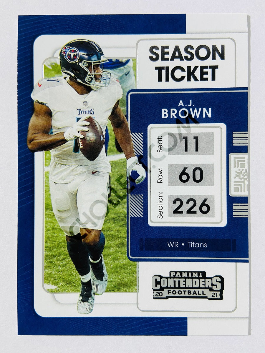 A.J. Brown - Tennessee Titans 2021 Panini Contenders Season Ticket #96 –