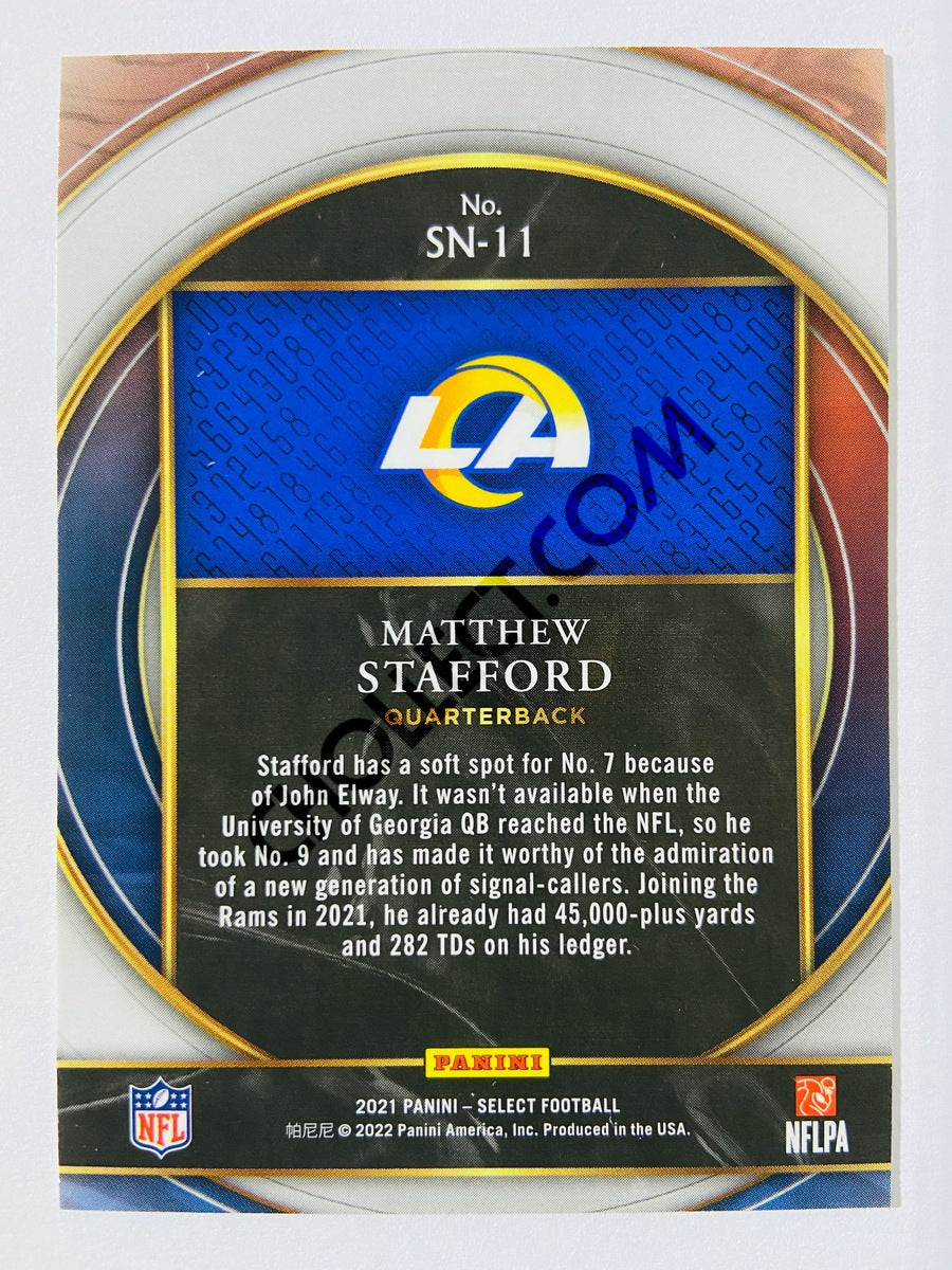 Matthew Stafford – Los Angeles Rams 2021 Panini Select Numbers #SN-11