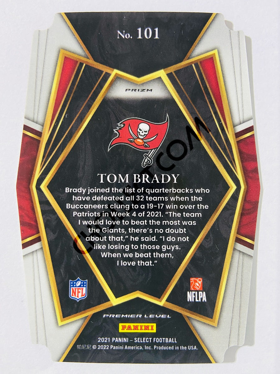 Tom Brady – Tampa Bay Buccaneers 2021 Panini Select Red/Blue Die Cut Prizm Parallel #101