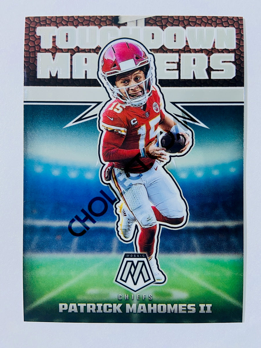 2022 Mosaic Green Prizm Patrick Mahomes Touchdown Masters KC