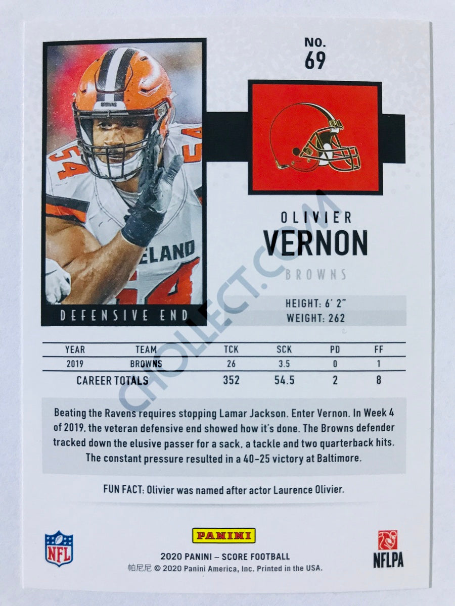 Olivier Vernon - Cleveland Browns 2020 Panini Score #69