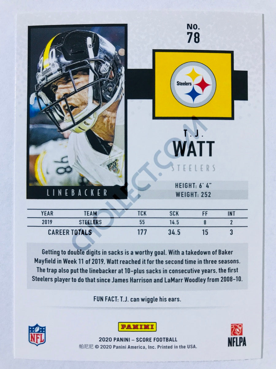T.J. Watt - Pittsburgh Steelers 2020 Panini Score #78