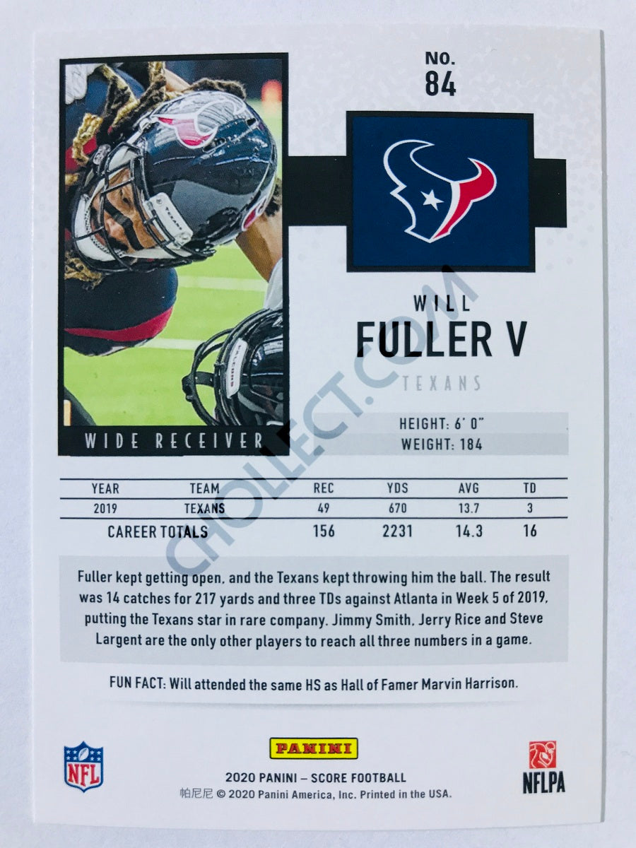 Will Fuller V - Houston Texans 2020 Panini Score #84
