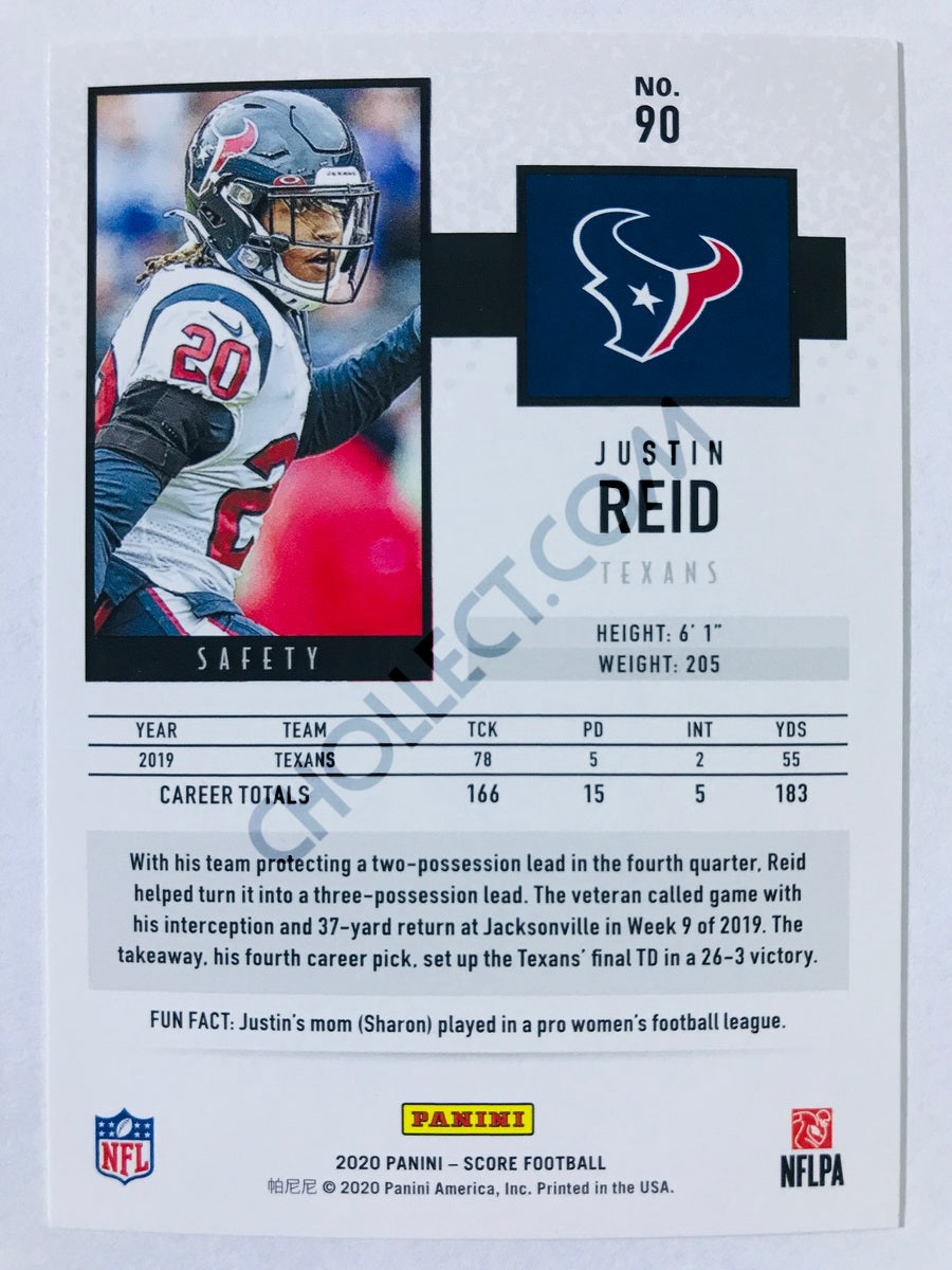 Justin Reid - Houston Texans 2020 Panini Score #90