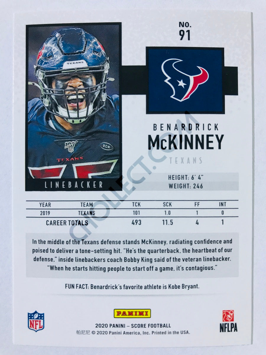 Benardrick McKinney - Houston Texans 2020 Panini Score #91