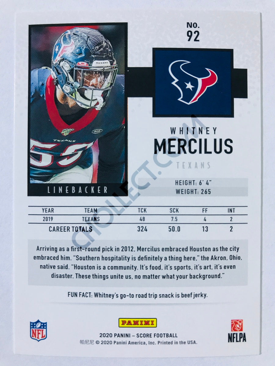 Whitney Mercilus - Houston Texans 2020 Panini Score #92