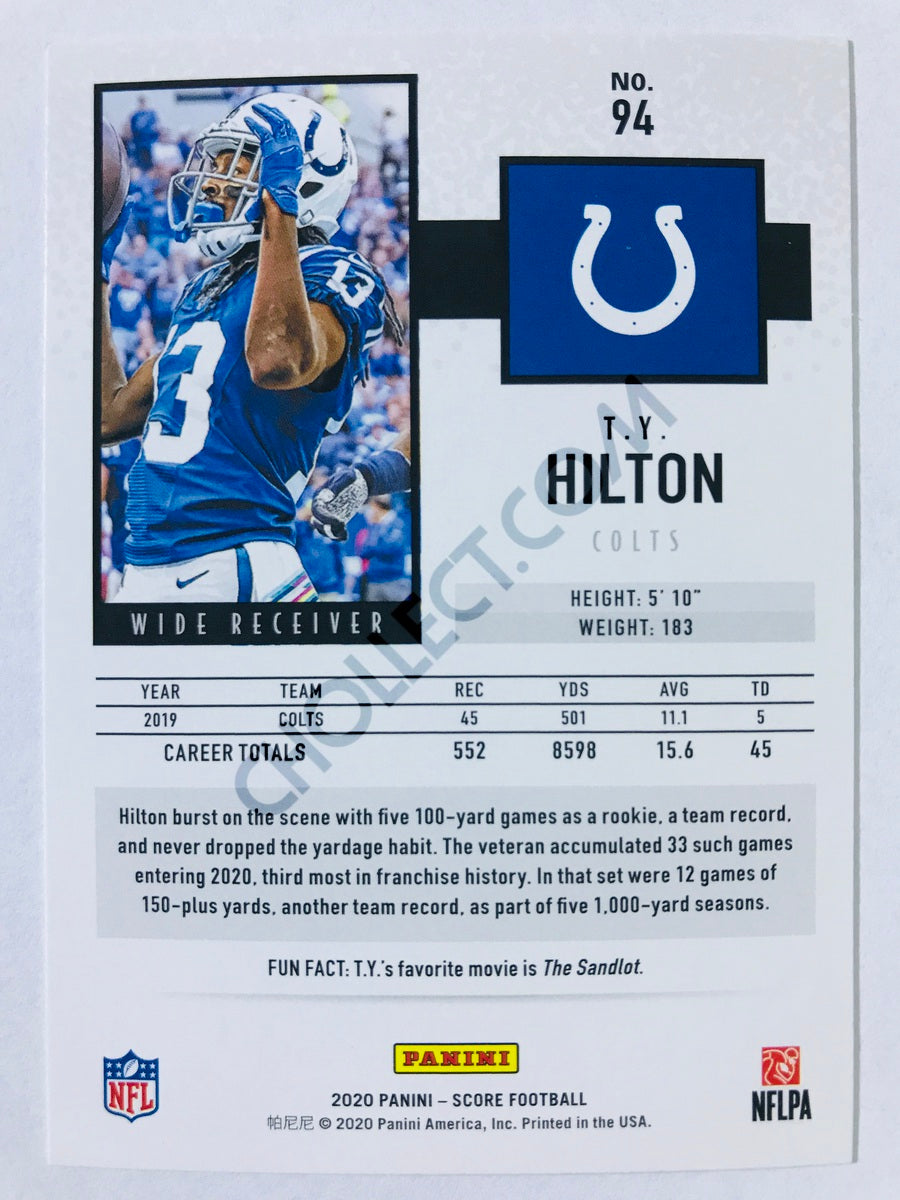 T.Y. Hilton - Indianapolis Colts 2020 Panini Score #94