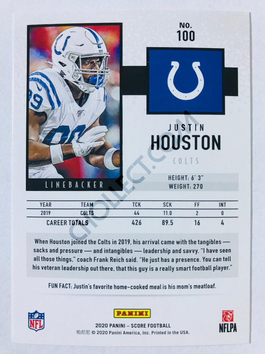 Justin Houston - Indianapolis Colts 2020 Panini Score #100