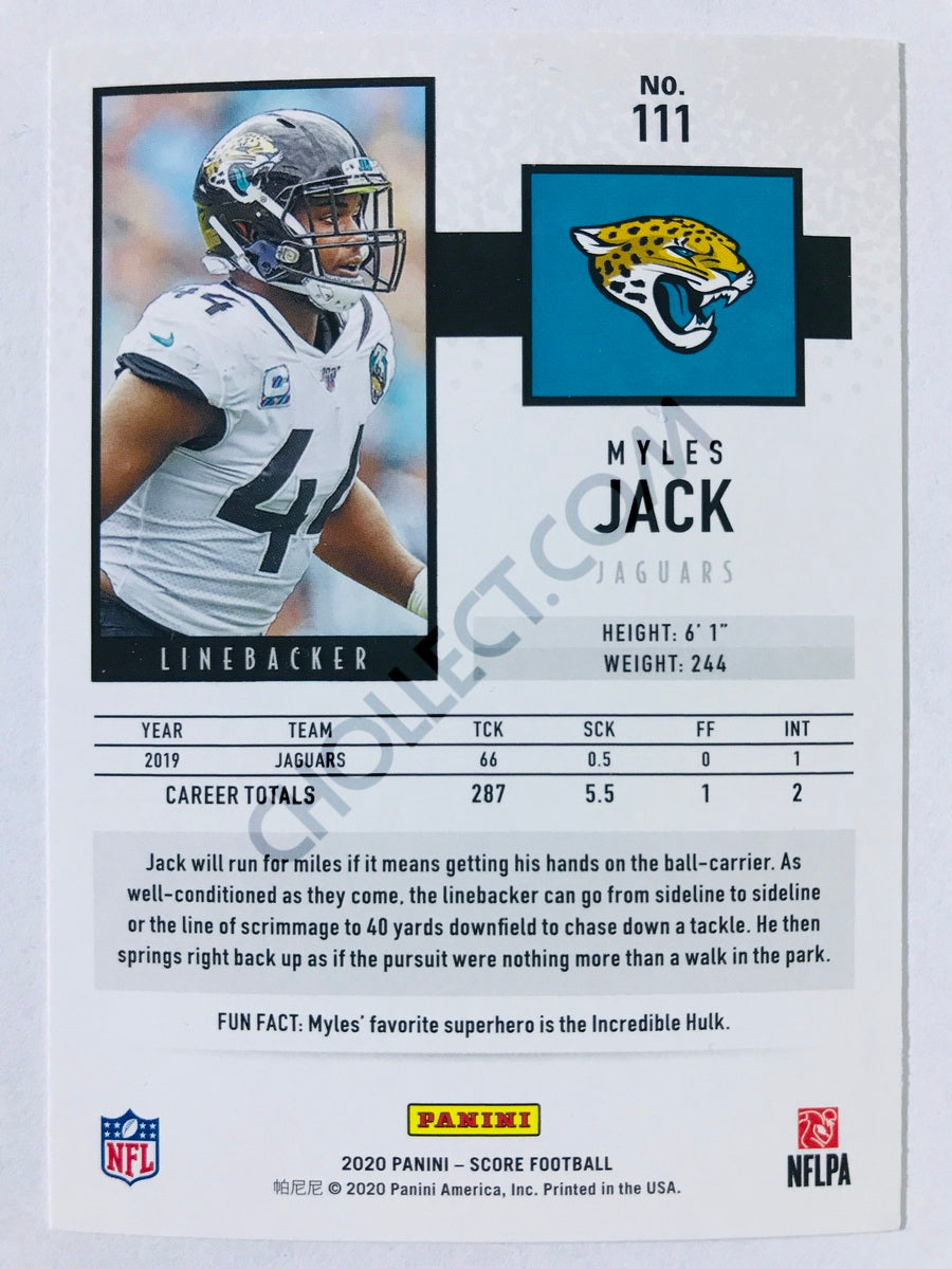 Myles Jack - Jacksonville Jaguars 2020 Panini Score #111