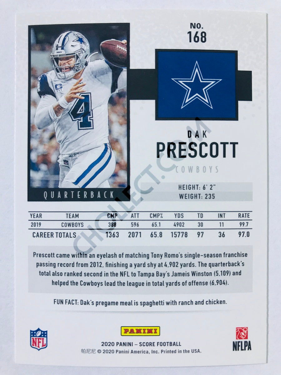 Dak Prescott - Dallas Cowboys 2020 Panini Score #168