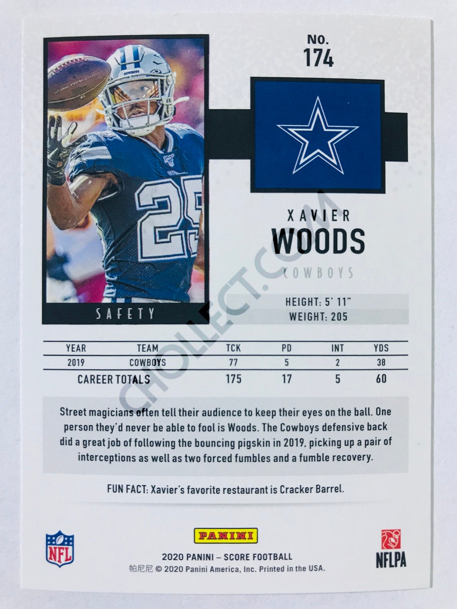 Xavier Woods - Dallas Cowboys 2020 Panini Score #174