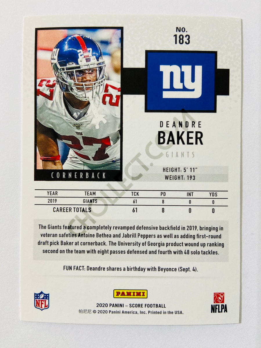 Deandre Baker - New York Giants 2020 Panini Score #183
