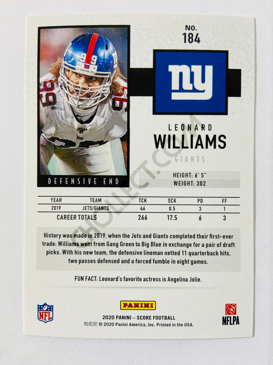 Leonard Williams - New York Giants 2020 Panini Score #184