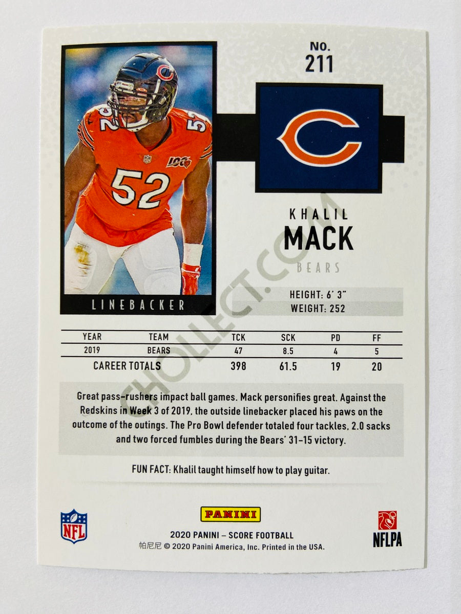 Khalil Mack - Chicago Bears 2020 Panini Score #211
