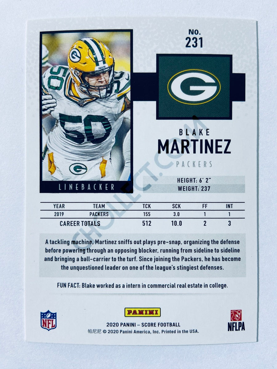 Blake Martinez - Green Bay Packers 2020 Panini Score #231