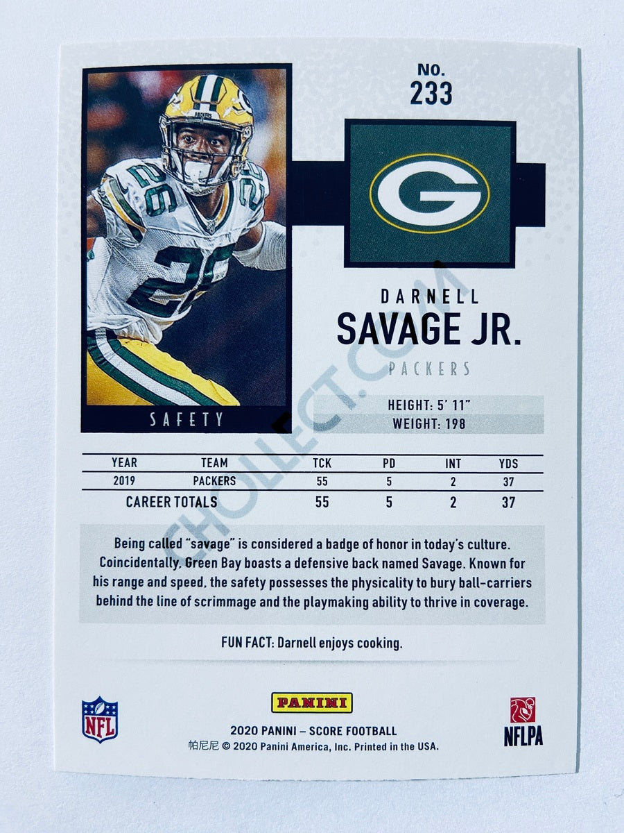 Darnell Savage Jr. - Green Bay Packers 2020 Panini Score #233