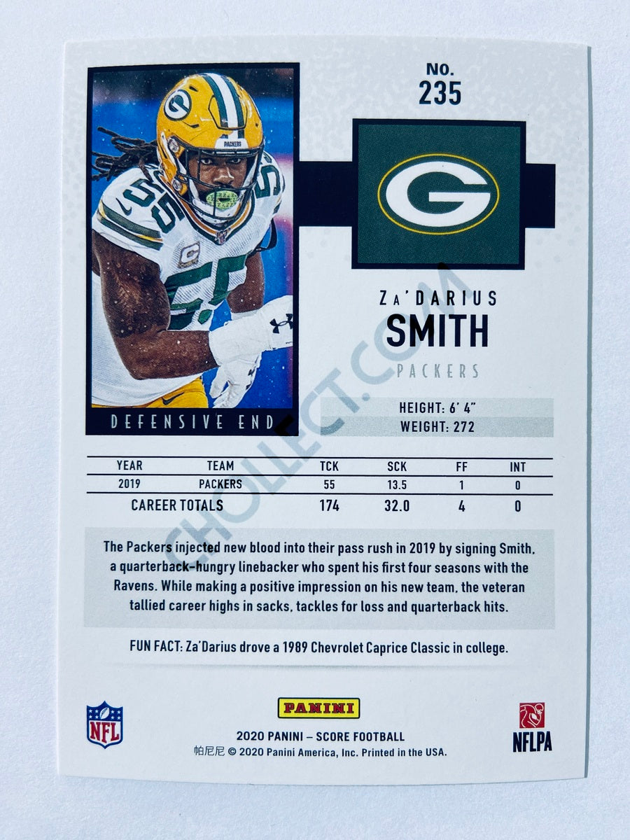 Za'Darius Smith - Green Bay Packers 2020 Panini Score #235