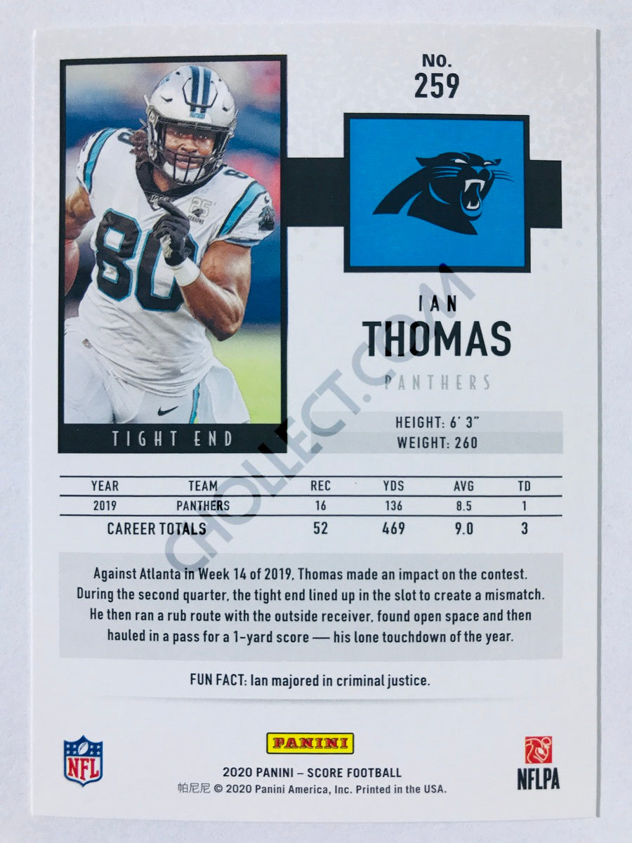 Ian Thomas - Carolina Panthers 2020 Panini Score #259