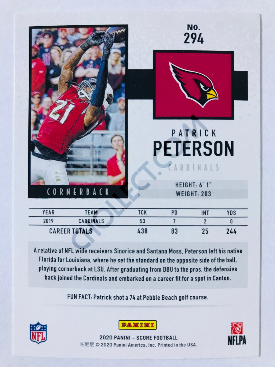 Patrick Peterson - Arizona Cardinals 2020 Panini Score #294