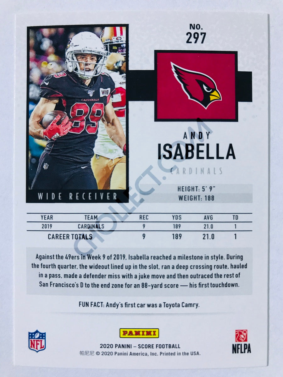 Andy Isabella - Arizona Cardinals 2020 Panini Score #297