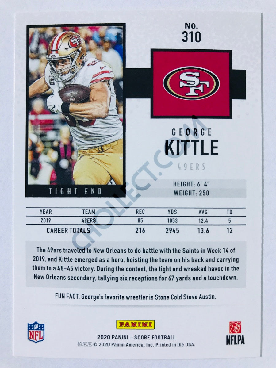 George Kittle - San Francisco 49ers 2020 Panini Score #310