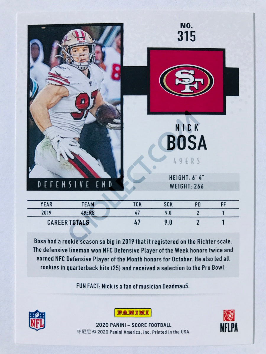 Nick Bosa - San Francisco 49ers 2020 Panini Score #315