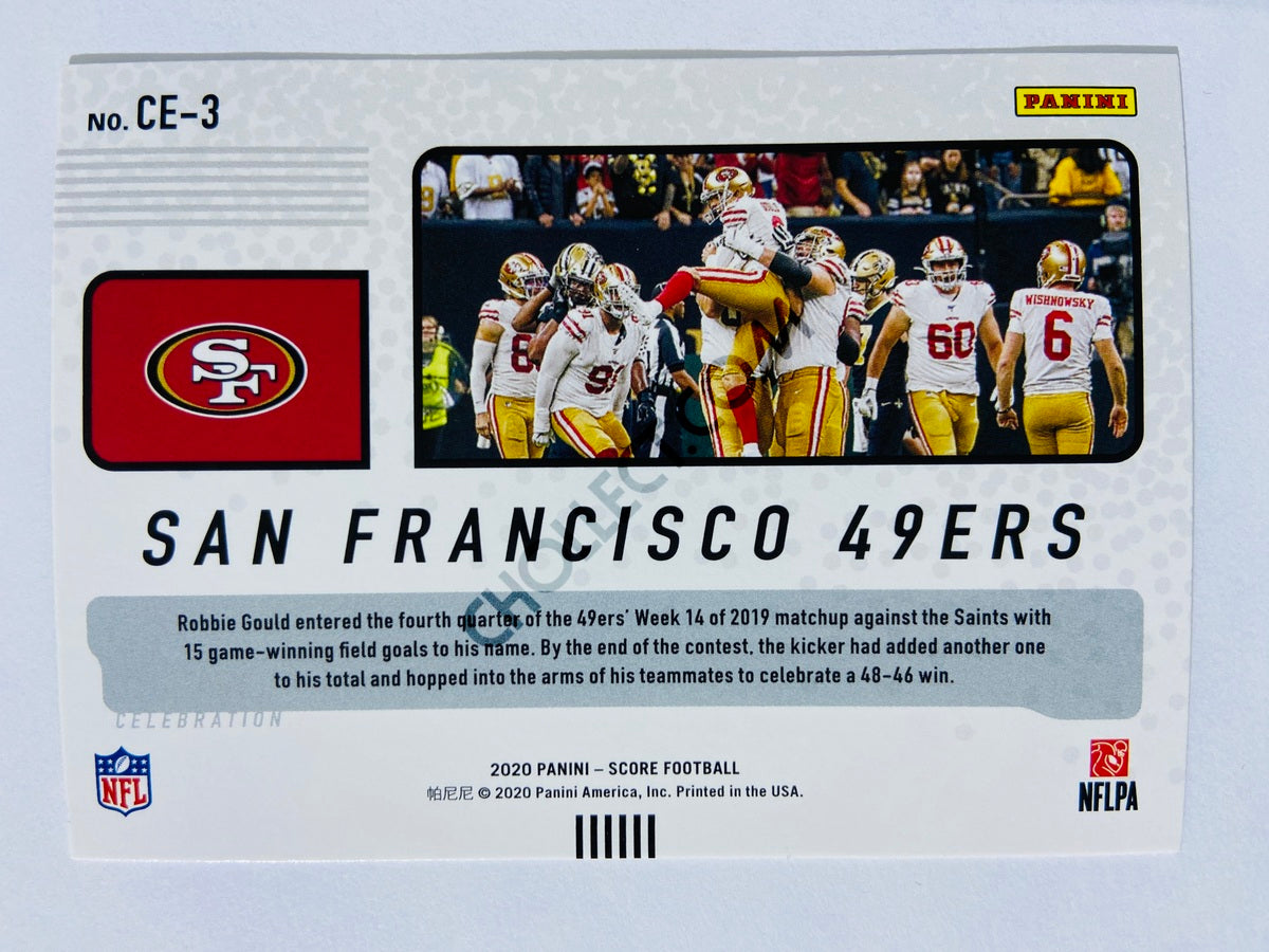 Robbie Gould - San Francisco 49ers 2020 Panini Score Celebration Insert #CE-3