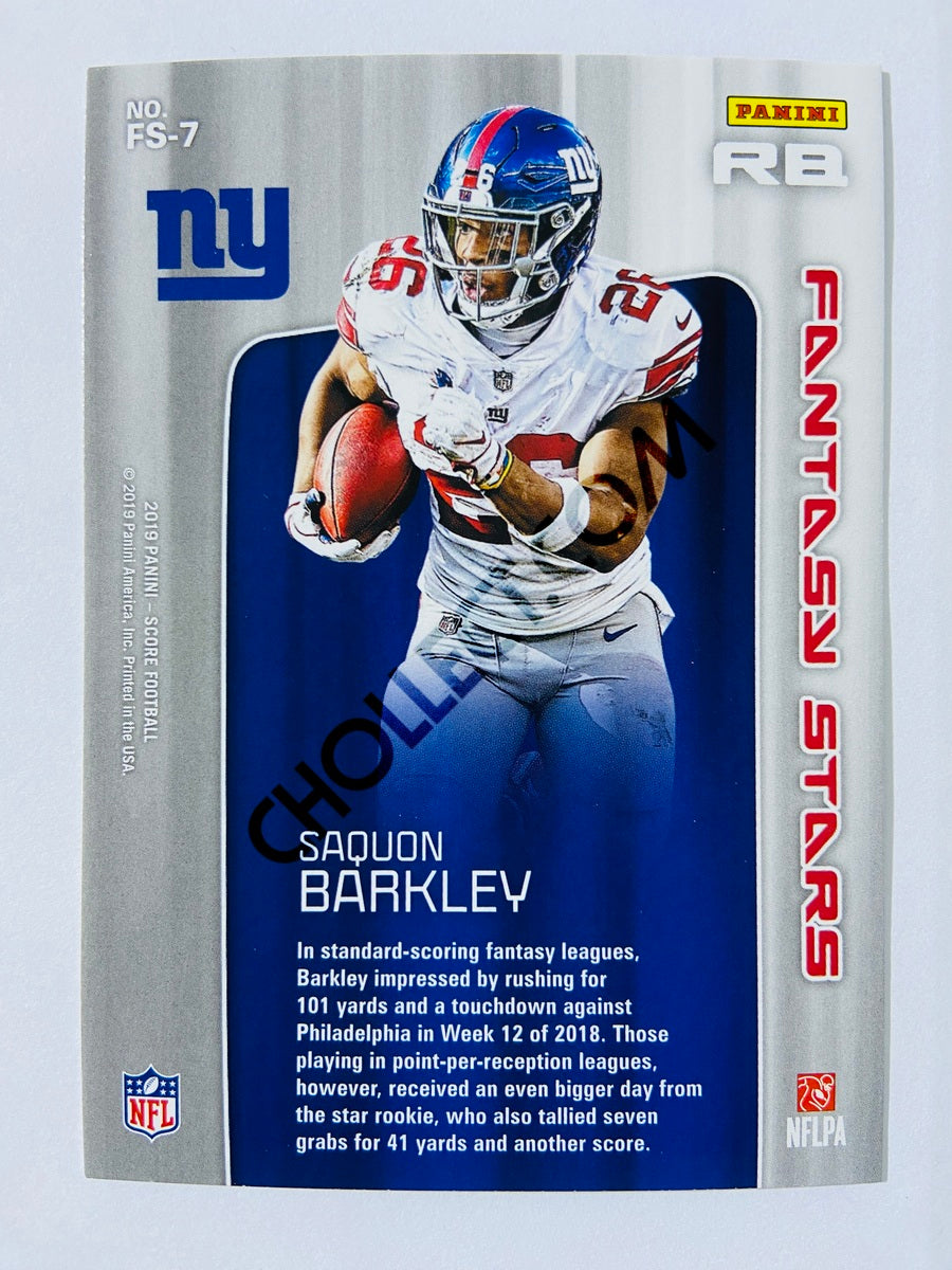 Saquon Barkley - New York Giants 2019 Panini Score Fantasy Stars #FS-7