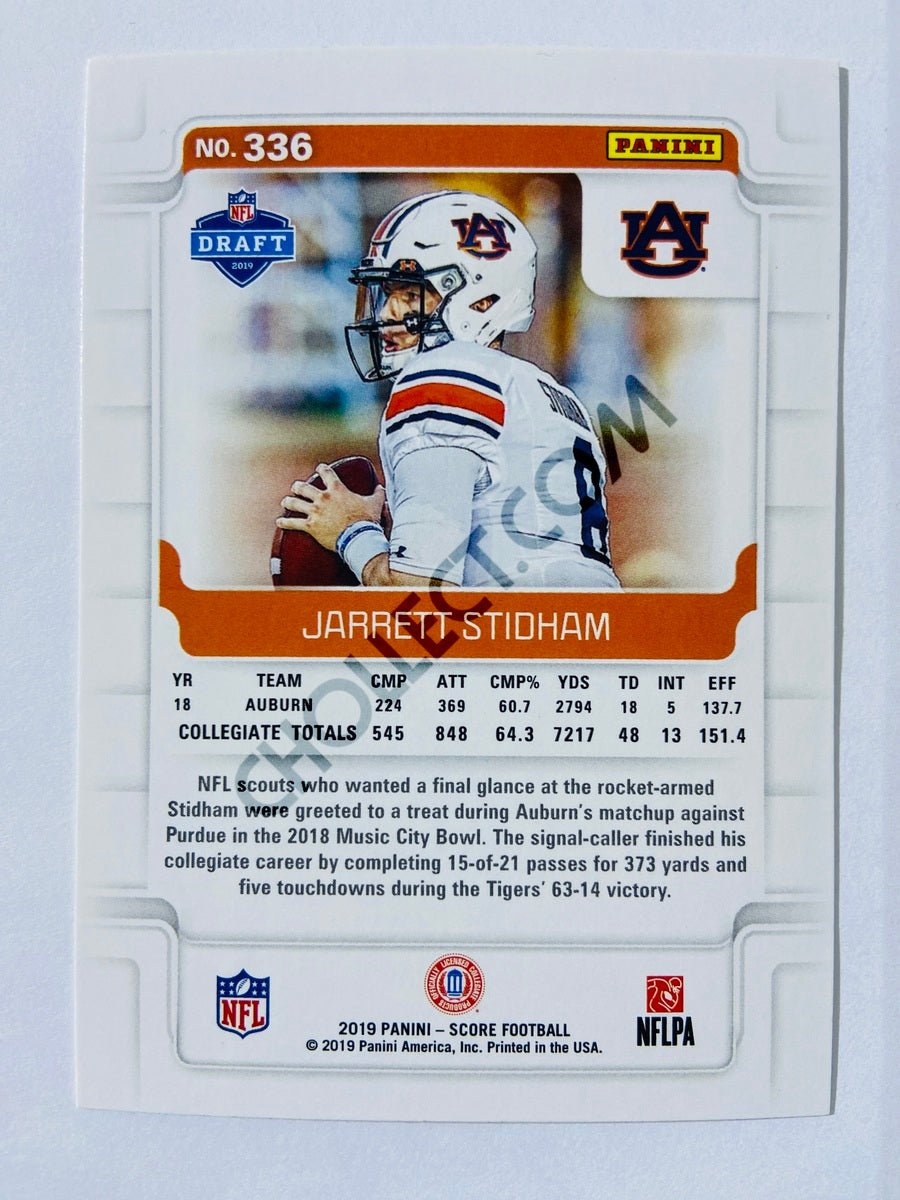 Jarrettt Stidham - Auburn University 2019 Panini Score RC Rookie #336