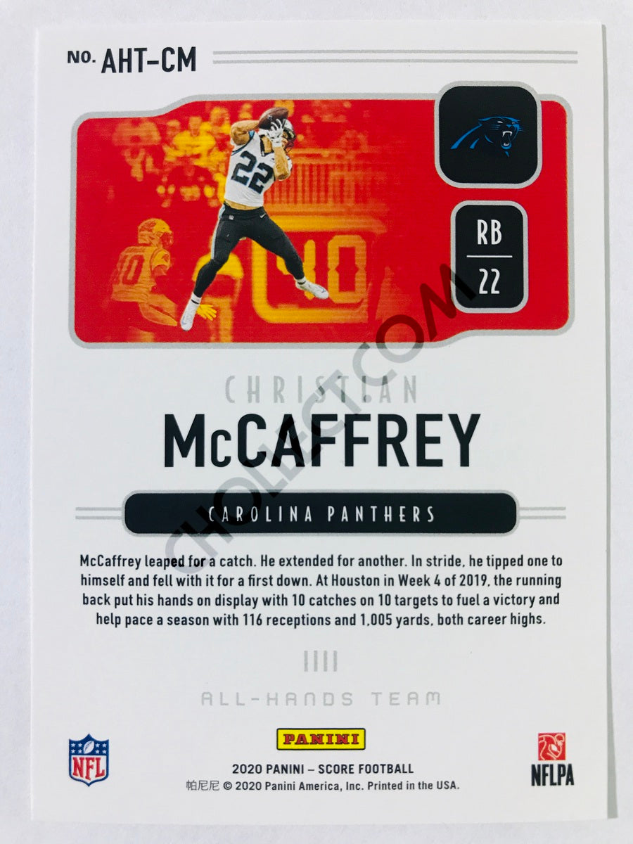Christian McCaffrey - Carolina Panthers 2020 Panini Score All-Hands Team Insert #13